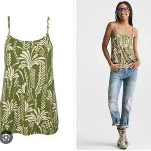 Cabi Balcony Tank Palm Print - Size M